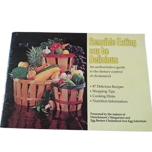 Vintage 70's Sensible Eating Can Be Delicious Guidebook Paperback Recipes